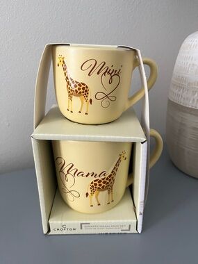 Yellow Giraffe Mama & Mini Mug Set